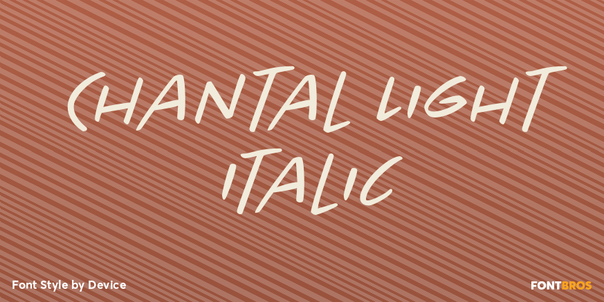 Chantal Light Italic Poster