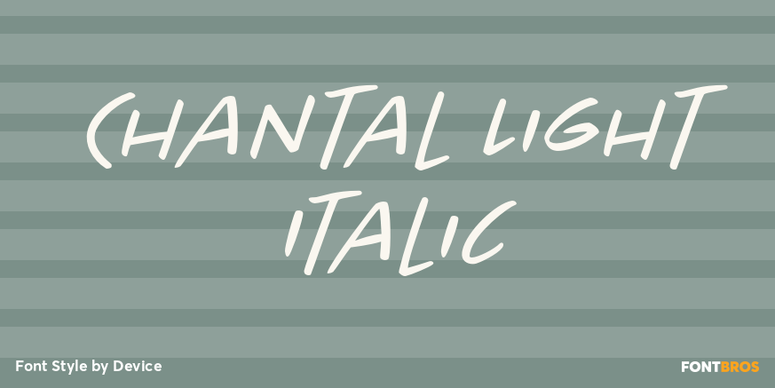 Chantal Light Italic Poster