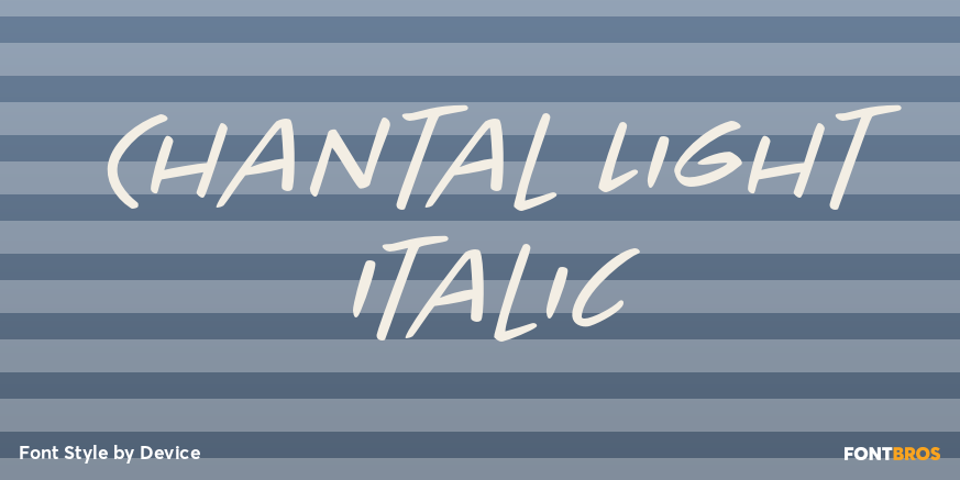 Chantal Light Italic Poster