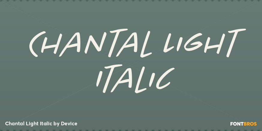 Chantal Light Italic Poster