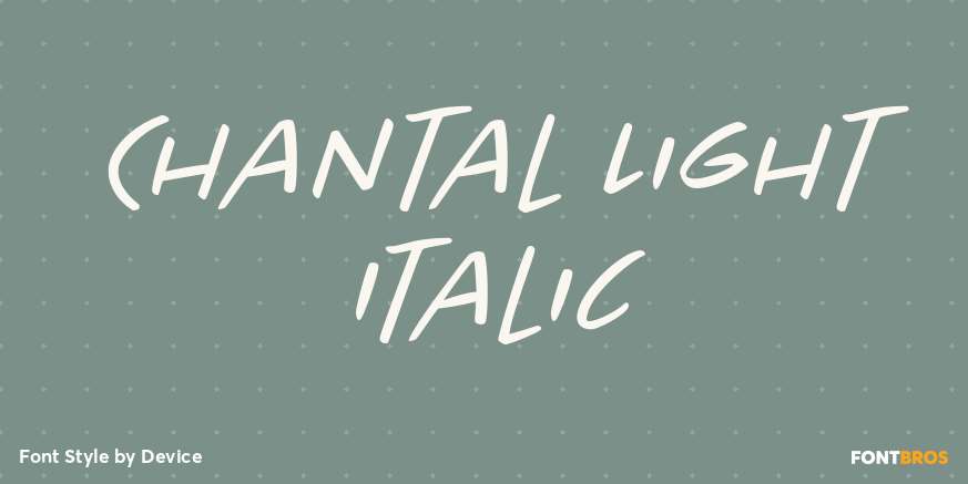 Chantal Light Italic Poster