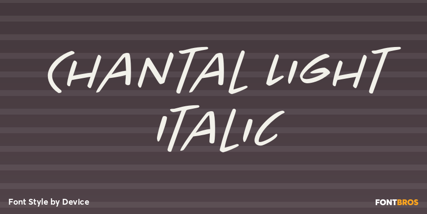 Chantal Light Italic Poster