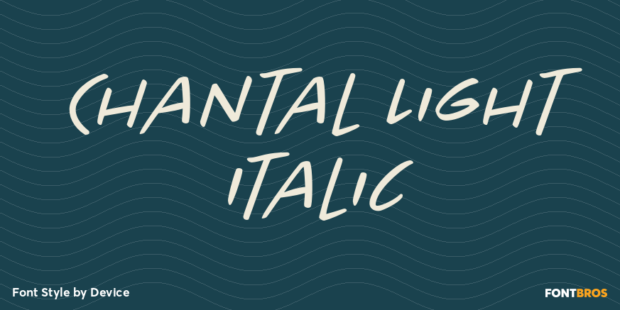 Chantal Light Italic Poster