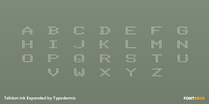 Telidon Ink Expanded Font Poster #2