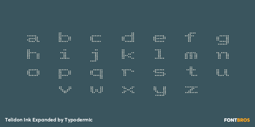 Telidon Ink Expanded Font Poster #3