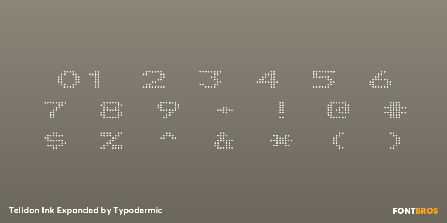 Telidon Ink Expanded Font Poster #4
