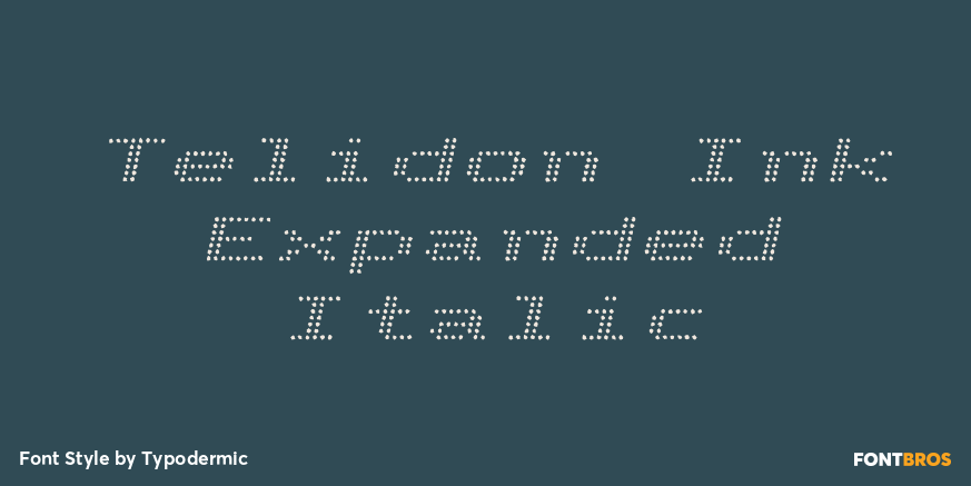 Telidon Ink Expanded Italic Poster