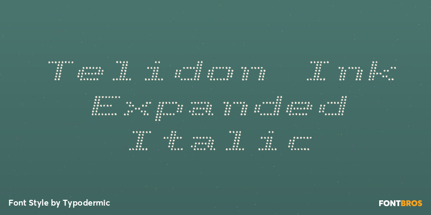 Telidon Ink Expanded Italic Poster