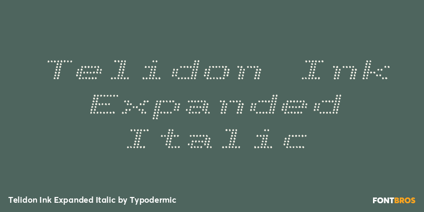 Telidon Ink Expanded Italic Poster