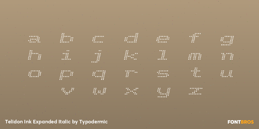 Telidon Ink Expanded Italic Font Poster #3