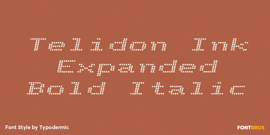 Telidon Ink Expanded Bold Italic Poster