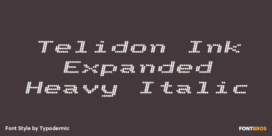 Telidon Ink Expanded Heavy Italic Poster
