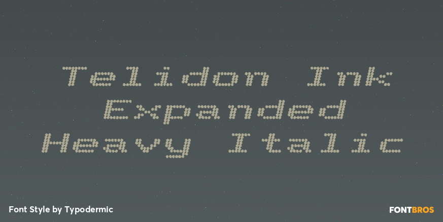 Telidon Ink Expanded Heavy Italic Poster