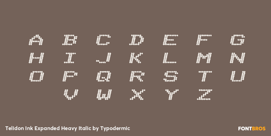 Telidon Ink Expanded Heavy Italic Font Poster #2