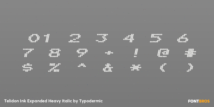 Telidon Ink Expanded Heavy Italic Font Poster #4