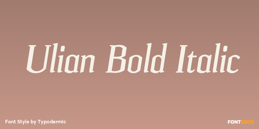 Ulian Bold Italic Font Poster #1