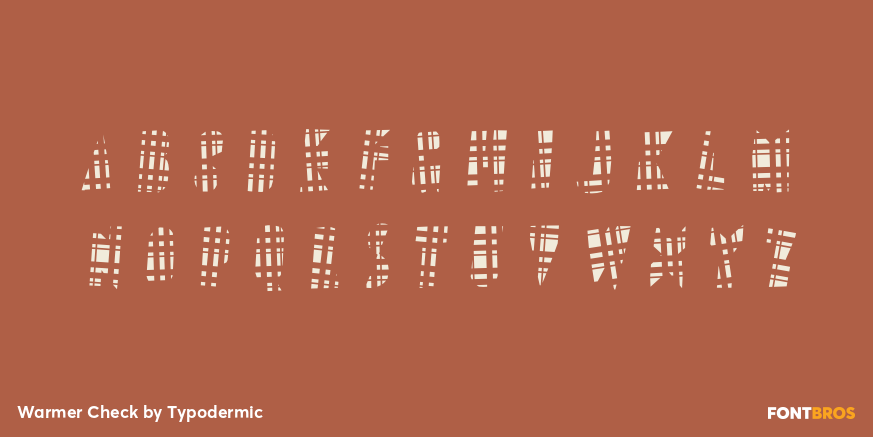 Warmer Check Font Poster #2