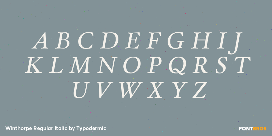 Winthorpe Regular Italic Font Poster #2