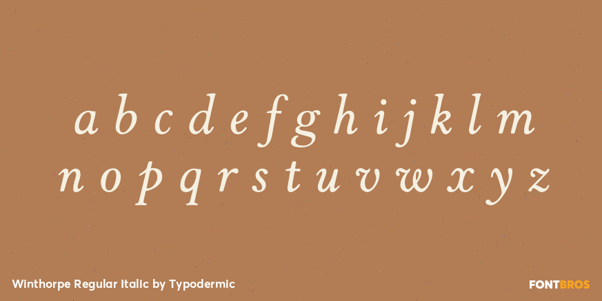 Winthorpe Regular Italic Font Poster #3