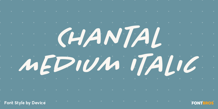 Chantal Medium Italic Poster