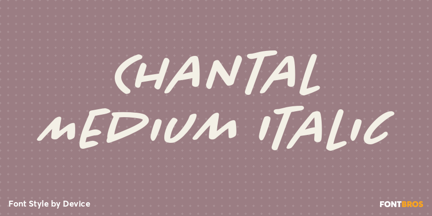 Chantal Medium Italic Poster