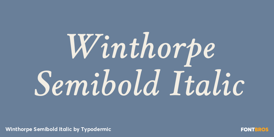 Winthorpe Semibold Italic Font Poster #1