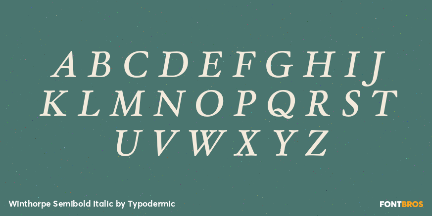 Winthorpe Semibold Italic Font Poster #2