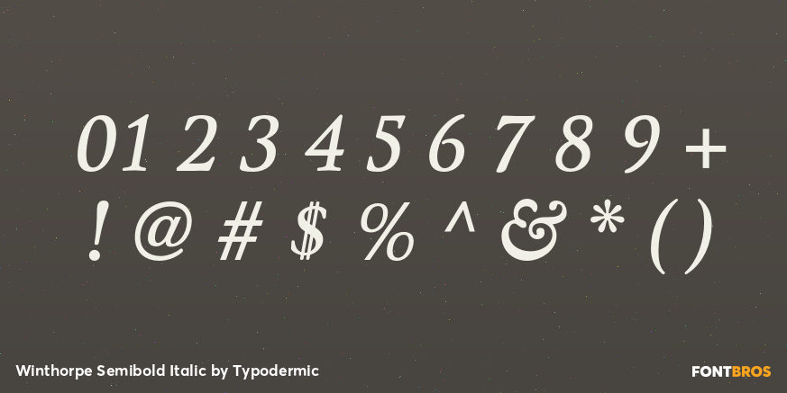 Winthorpe Semibold Italic Font Poster #4