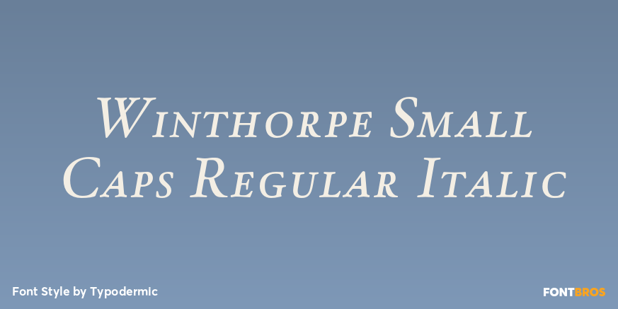 Winthorpe Small Caps Regular Italic Font Poster #1