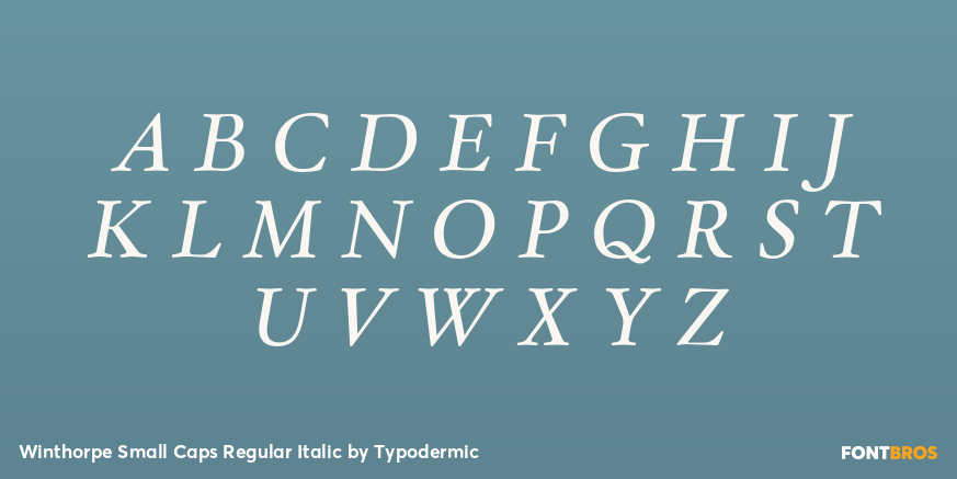 Winthorpe Small Caps Regular Italic Font Poster #2