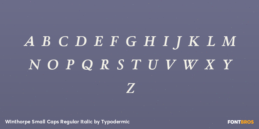 Winthorpe Small Caps Regular Italic Font Poster #1