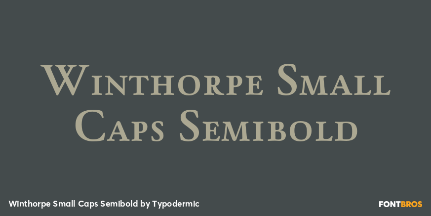 Winthorpe Small Caps Semibold Font Poster #1