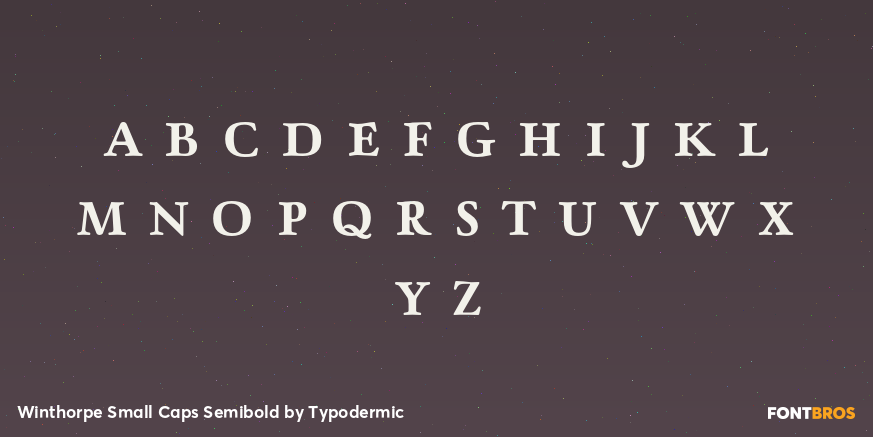 Winthorpe Small Caps Semibold Font Poster #3
