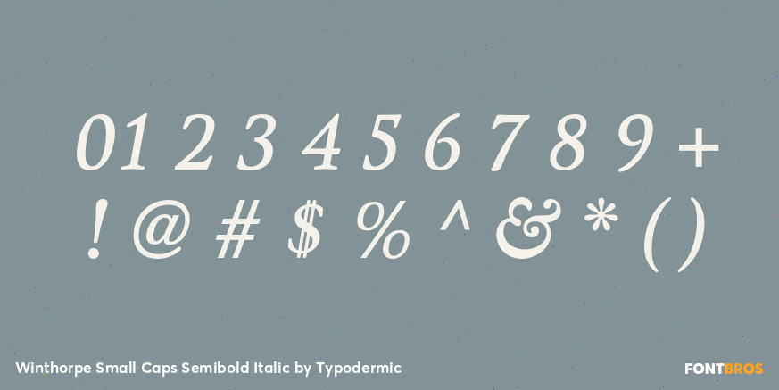 Winthorpe Small Caps Semibold Italic Font Poster #1