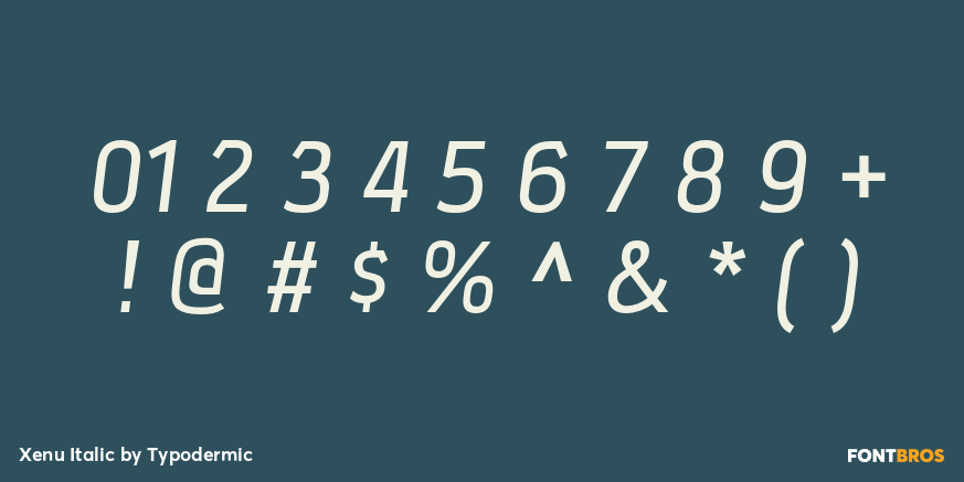 Xenu Italic Font Poster #1