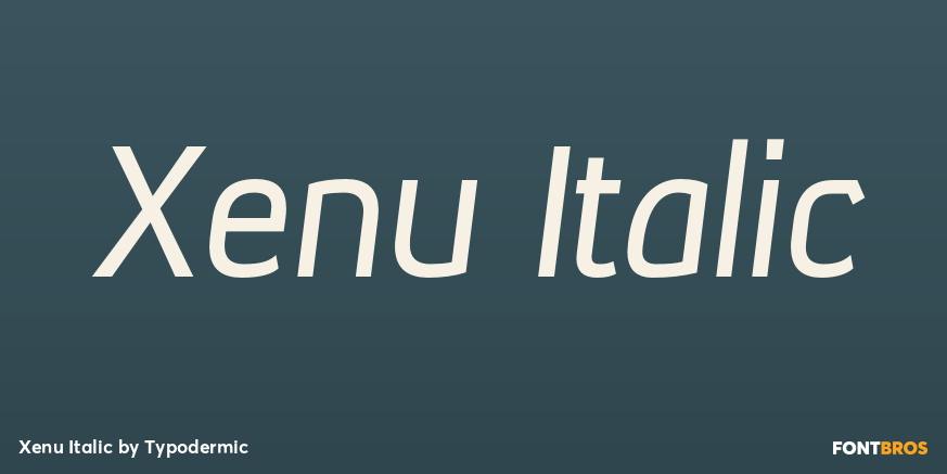 Xenu Italic Font Poster #1