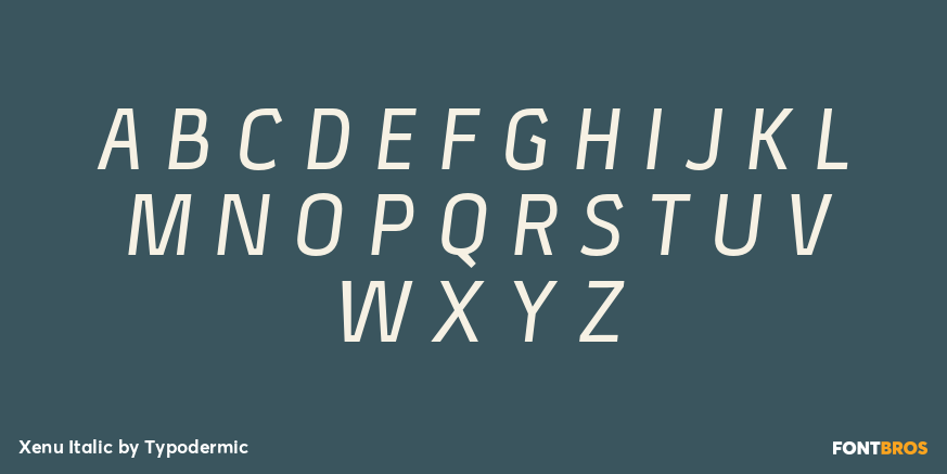 Xenu Italic Font Poster #1