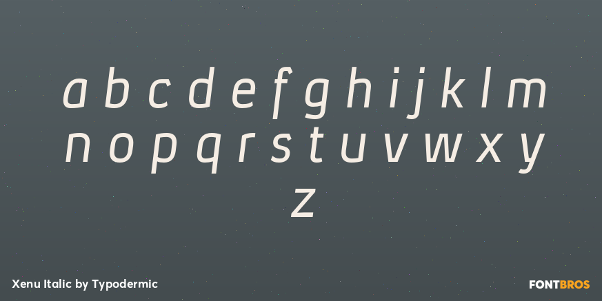 Xenu Italic Font Poster #1
