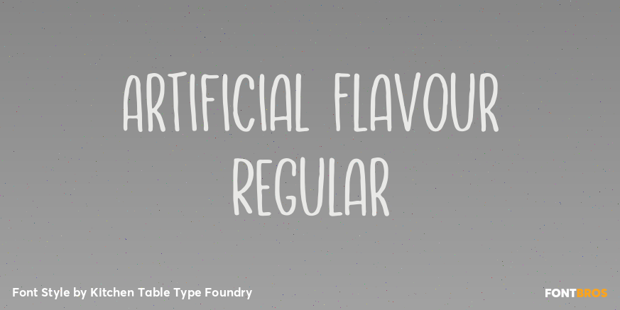 Artificial Flavour Regular Font Poster #1