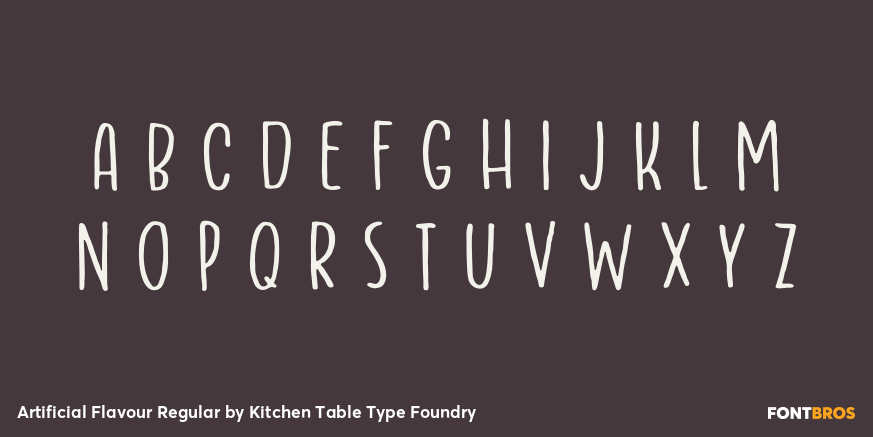 Artificial Flavour Regular Font Poster #2