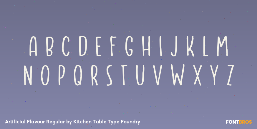 Artificial Flavour Regular Font Poster #3