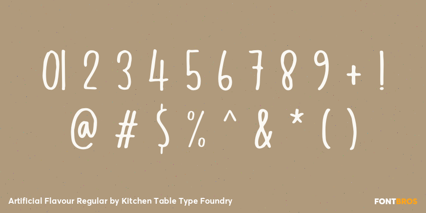Artificial Flavour Regular Font Poster #4