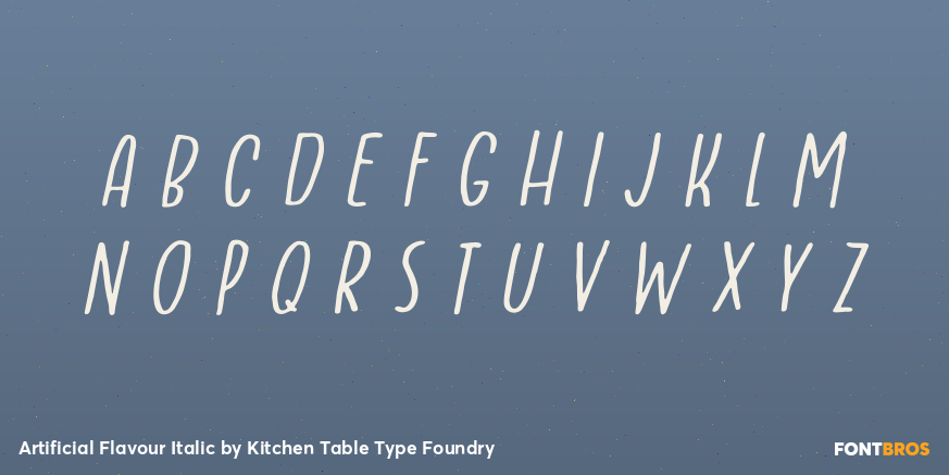 Artificial Flavour Italic Font Poster #2