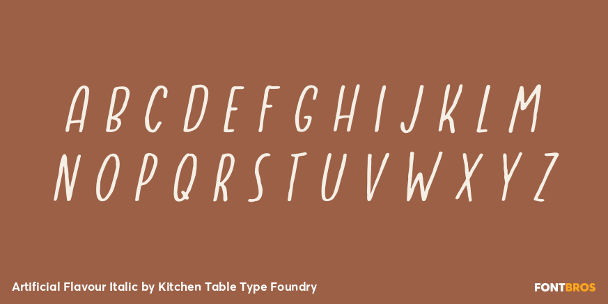 Artificial Flavour Italic Font Poster #3