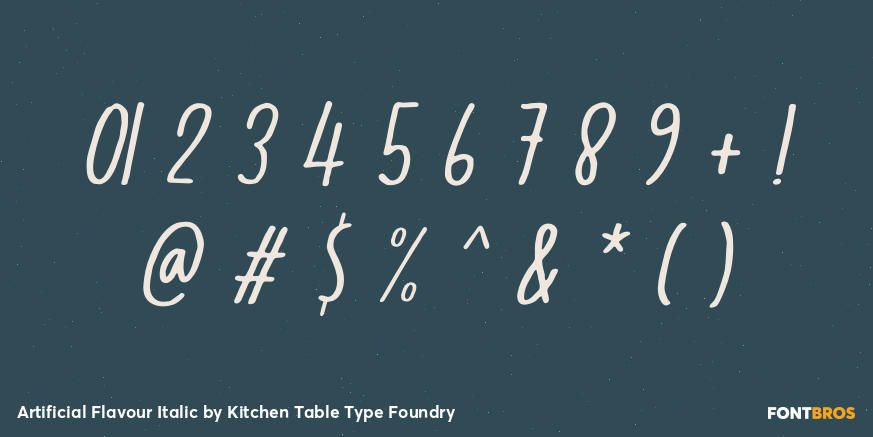 Artificial Flavour Italic Font Poster #4