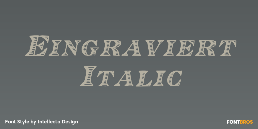 Eingraviert Italic Poster