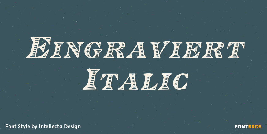 Eingraviert Italic Poster