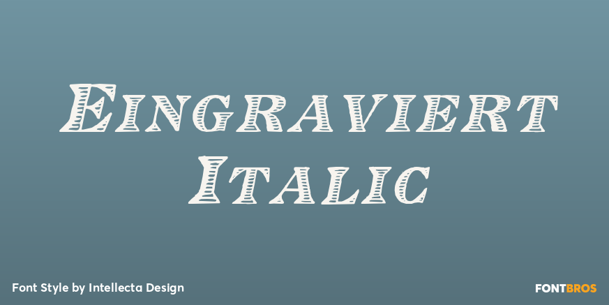 Eingraviert Italic Poster