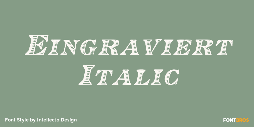 Eingraviert Italic Poster