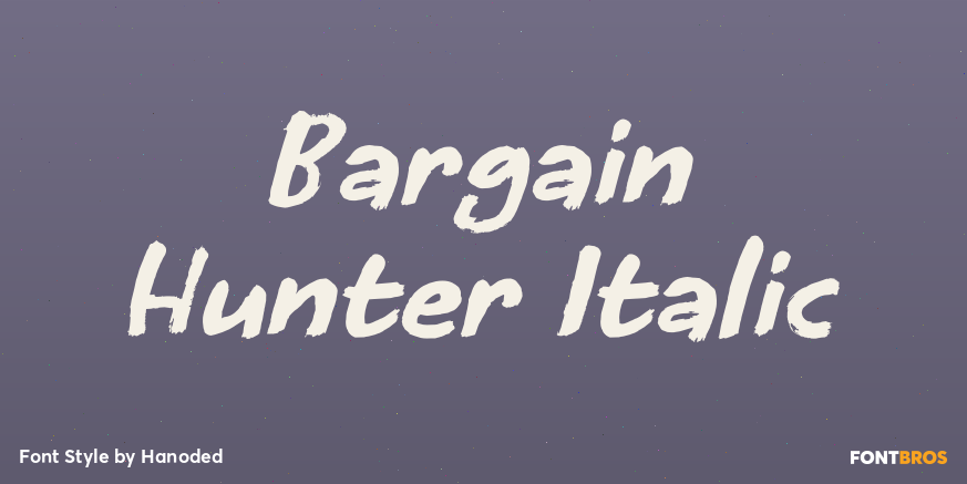 Bargain Hunter Italic Font Poster #1